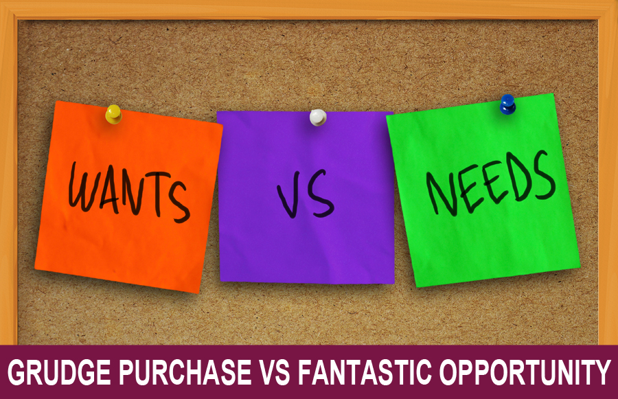 Grudge Purchase vs Fantastic Opportunity